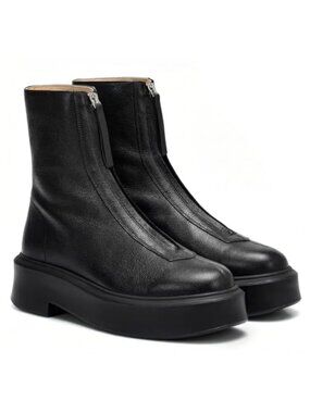 Platform Ankle Boots Chunky Chelsea Suede Combat Zip Fall Booties